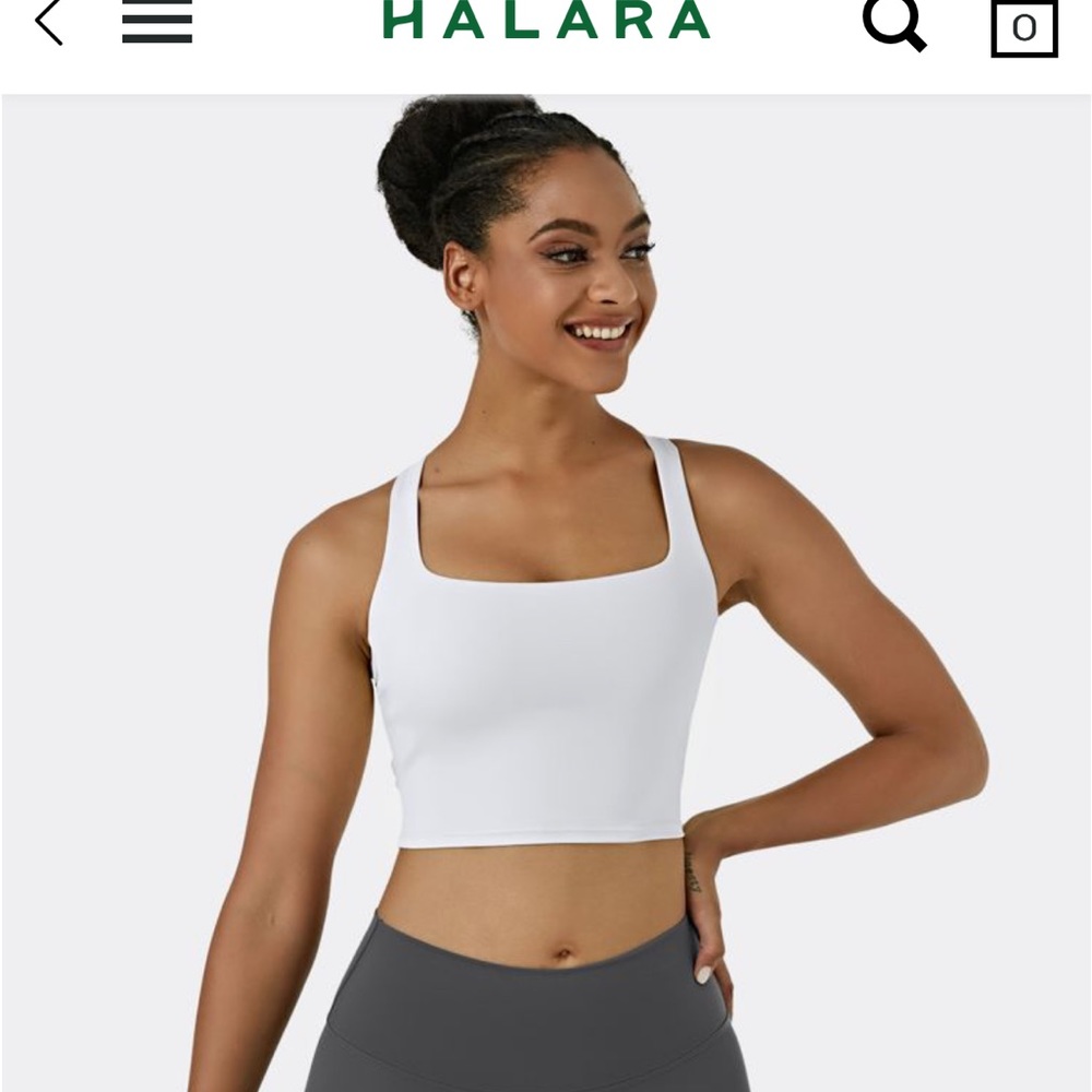 Halara in my feels Cloudful Square Neck Tank